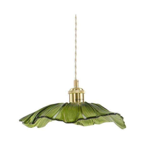 Lustră verde/aurie din sticlă ø 30 cm Nugget – Jotex