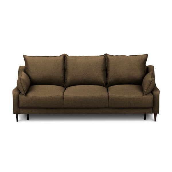 Canapea extensibilă cu spațiu pentru depozitare Mazzini Sofas Ancolie, maro, 215 cm