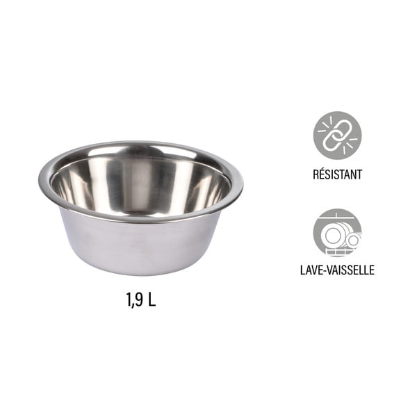 Bol pentru animale pentru câini din oțel inoxidabil ø 25 cm – Love Story-image-1