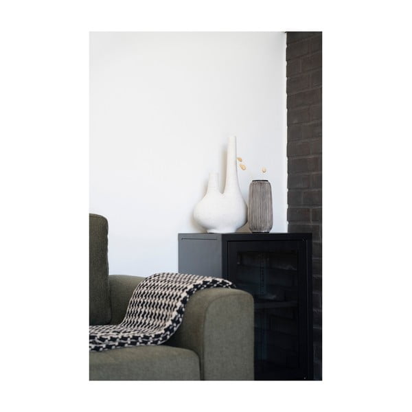 Vază neagră-albă din piatră (înălțime 20 cm) – House Nordic-image-3