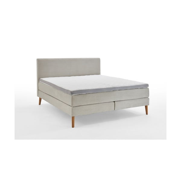 Pat boxspring bej 160x200 cm Linea – Meise Möbel-image-3