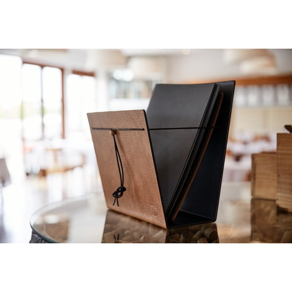 Suport de reviste din metal și din piele ecologică Bull M – LIND DNA-image-1