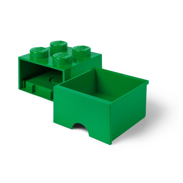 Cutie depozitare cu sertar LEGO®, verde-image-2