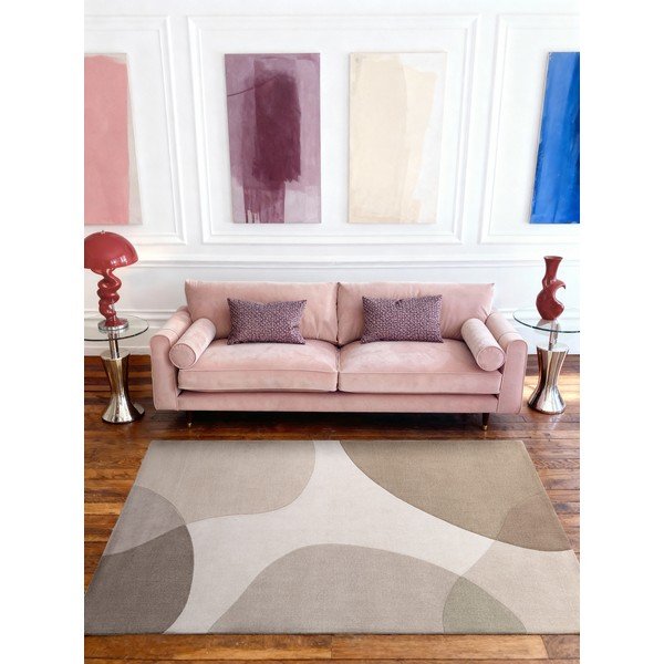 Covor bej țesut manual din lână 120x170 cm Hackney Clarissa – Ted Baker-image-1