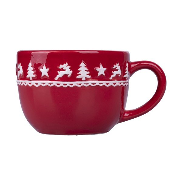 Cană din ceramică roșie 410 ml Xmas - Villa d'Este-image-1