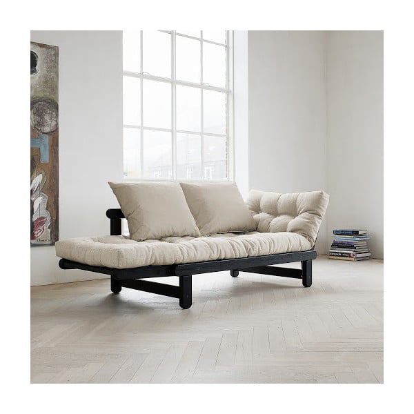 Canapea extensibilă Karup Beat Black/Natural-image-1