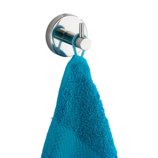 Cârlig argintiu lucios de montat pe perete din oțel inoxidabil Bosio – Wenko-image-2