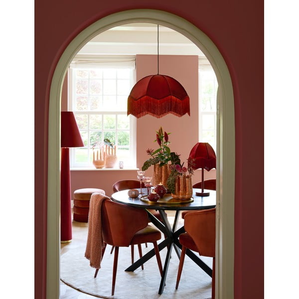 Set de scaune de sufragerie roșu deschis 2 buc. tapițat Kosaka – Light & Living-image-1