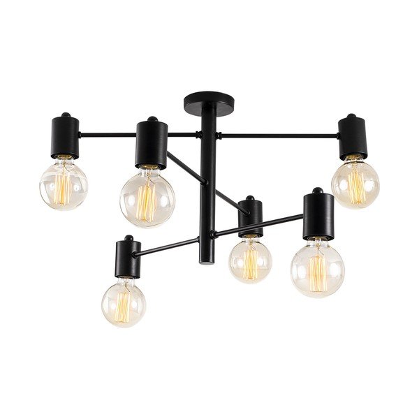 Plafonieră de 6 becuri Opviq lights Hexa, negru-image-2