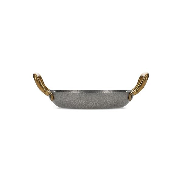 Farfurie argintie pentru servire din metal ø 18 cm Serve – BonBistro-image-2