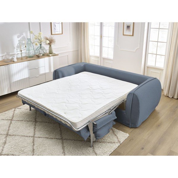 Canapea albastră pentru dormitul zilnic/extensibilă 236 cm Archimede – Bobochic Paris-image-1