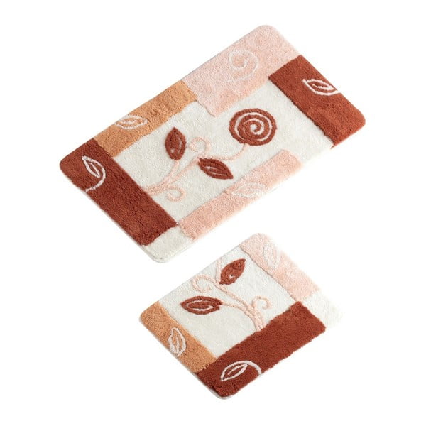 Set 2 covoare de baie Werka Bath Mat Lesio, roz somon