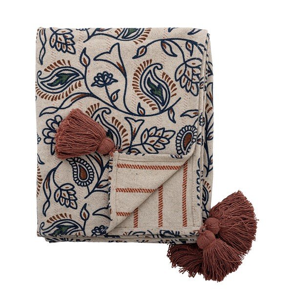 Pătură din amestec de bumbac 130x160 cm Paisley – Bloomingville