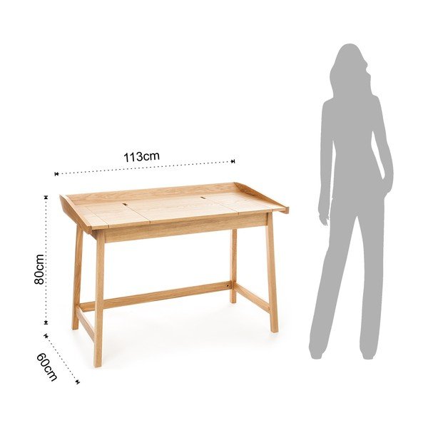 Birou cu aspect de lemn de stejar 60x113 cm Henry – Tomasucci-image-4