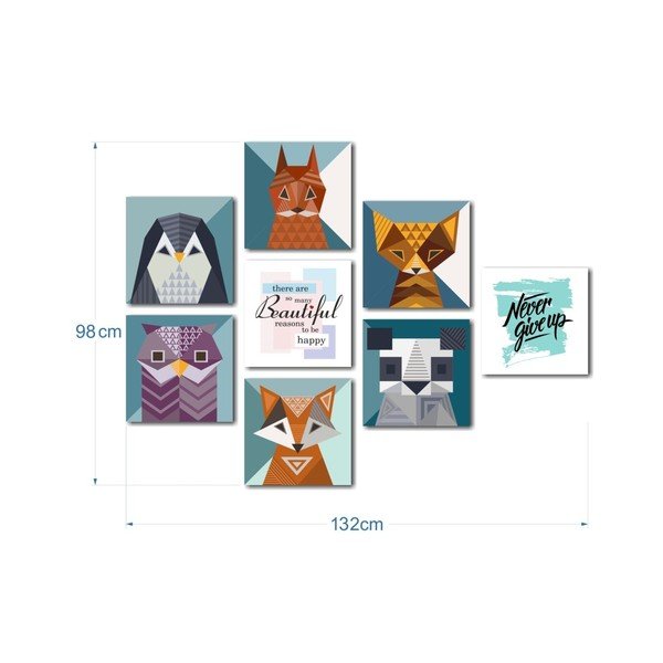 Set 8 tablouri Insigne Animals-image-2