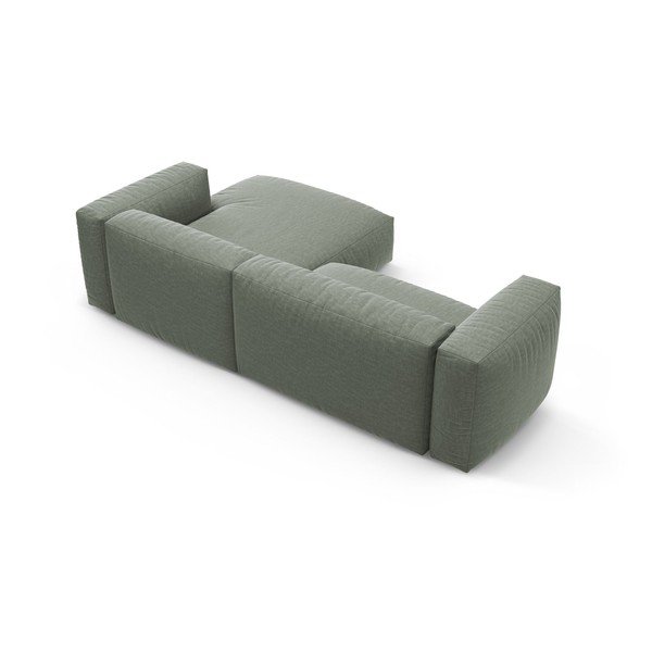 Colțar modular verde prăfuit extensibil (cu colț pe partea dreaptă/cu șezlong) – Micadoni -image-4