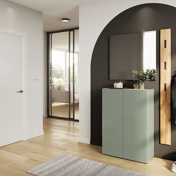 Set pentru hol verde deschis cu aspect de lemn de stejar 104x200x33 cm Alviano – Germania-image-1