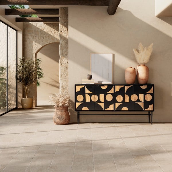 Comodă neagră din lemn de mango 175x90x40 cm Navya – MOME-image-1