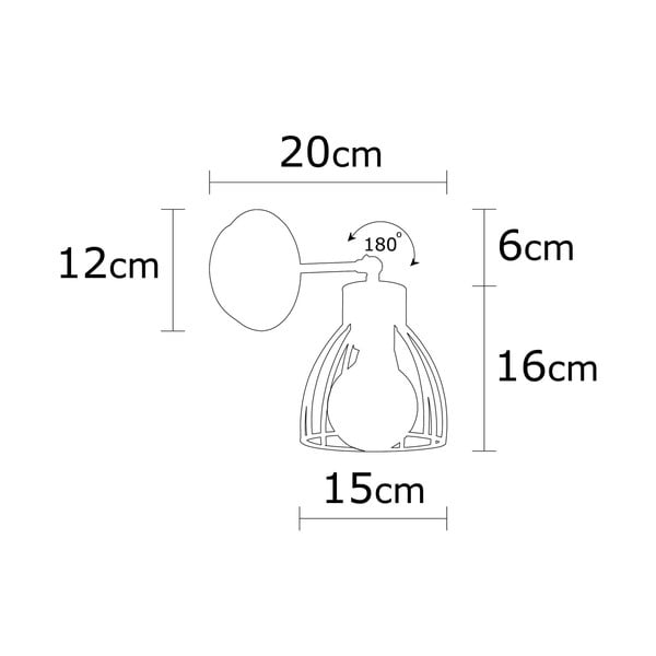 Aplică de perete neagră/în culoarea bronz ø 15 cm Kemah – Opviq lights-image-4