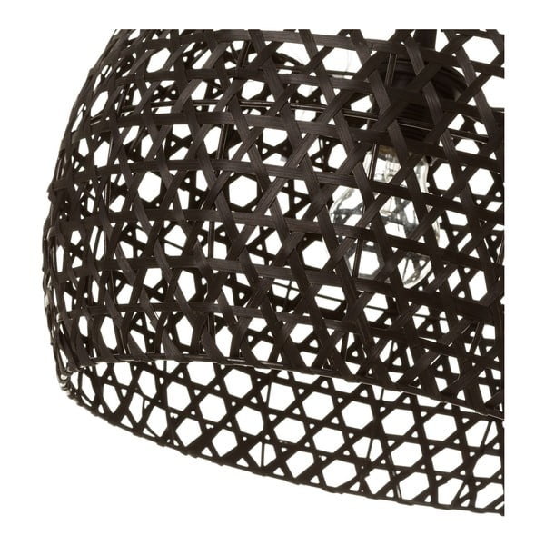 Lustră neagră cu abajur din bambus ø 35 cm – Casa Selección-image-2