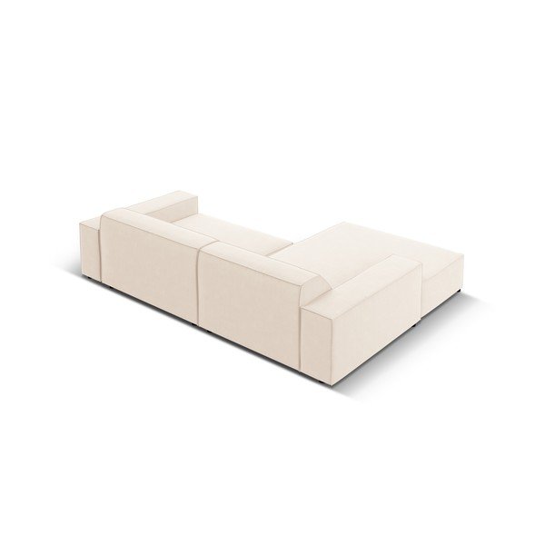 Colțar modular crem cu tapițerie din catifea (cu colț pe partea stângă/cu șezlong) Jodie – Micadoni -image-1