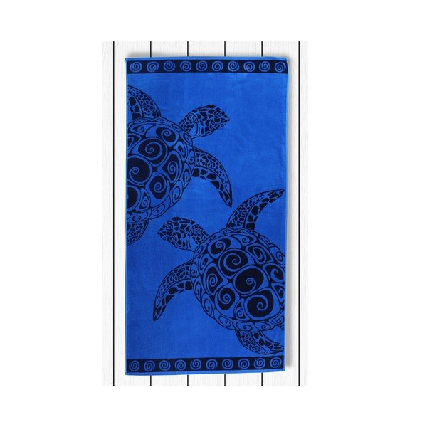 Prosop baie DecoKing Navy Turtle, 90 x 180 cm-image-1