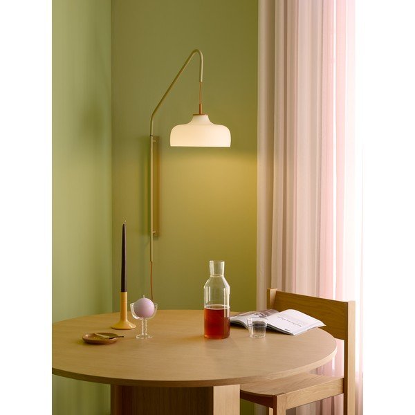 Aplică de perete albă/bej cu alimentare la priză ø 29 cm Current – Hübsch-image-1