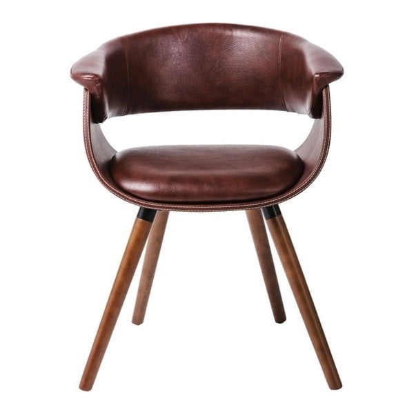 Set 2 scaune cu picioare din lemn de fag Kare Design, maro
