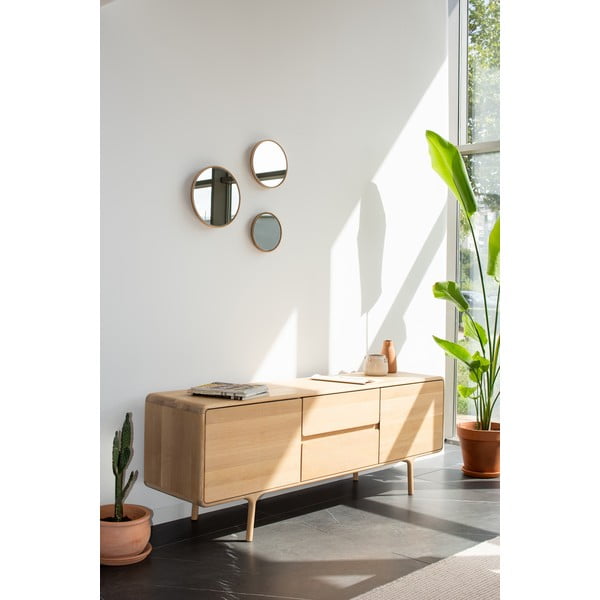 Comodă TV din lemn masiv de stejar Gazzda Fawn Natural-image-2