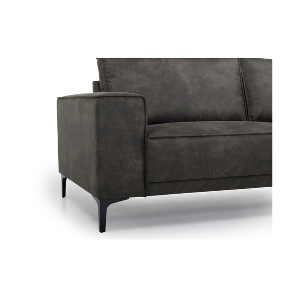 Colțar gri antracit cu tapițerie din imitație de piele (colț pe partea dreaptă) Copenhagen – Scandic-image-1