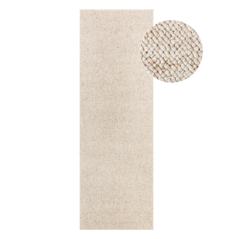 Covor tip traversă crem lavabil 80x240 cm Rocco Cream – Elle Decoration