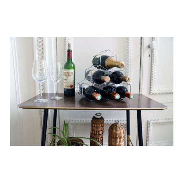 Suport metalic pentru sticle de vin Compactor, gri-image-3