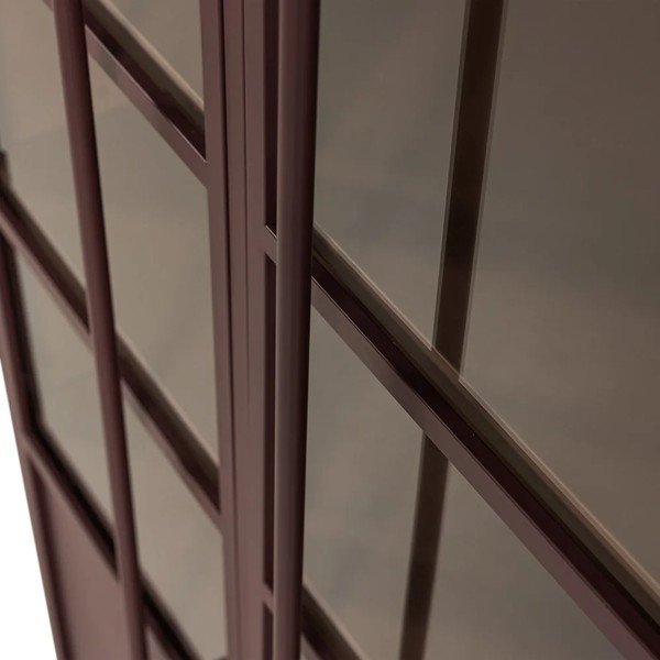 Vitrină burgundy din metal 99x203x45 cm Exhibit – WOOOD-image-3