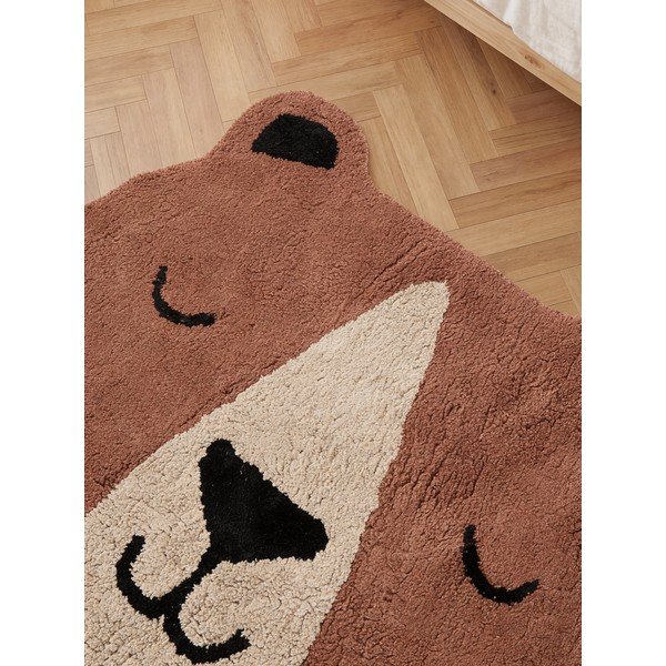 Covor pentru copii maro lavabil/țesut manual din bumbac 101x120 cm Snuggle Benni – Hanse Home-image-4