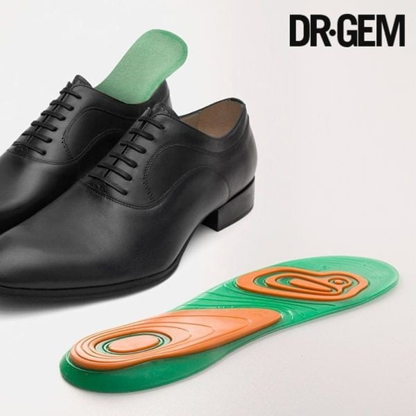 Tălpi interioare cu gel pentru pantofi InnovaGoods Dr Gem, verde-portocaliu