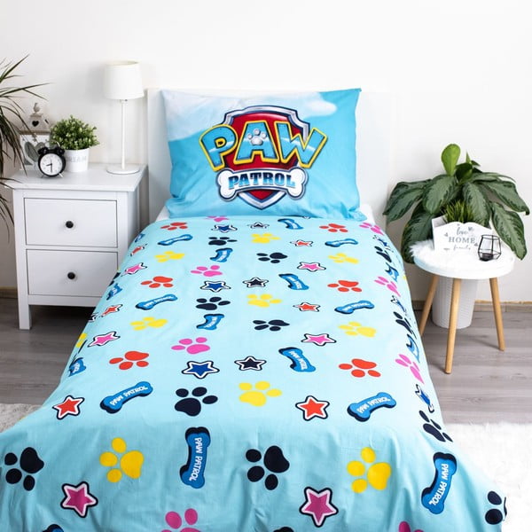 Lenjerie de pat fosforescentă pentru copii din bumbac pentru pat de o persoană 140x200 cm Paw Patrol – Jerry Fabrics-image-3