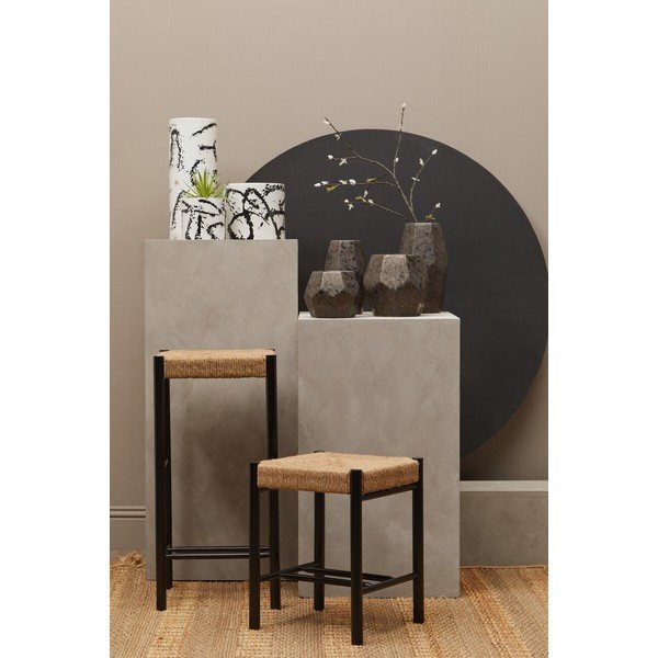 Scaun de bar negru/în culoare naturală din lemn de fag (înălțime șezut 72 cm) Bandar – Premier Housewares-image-3