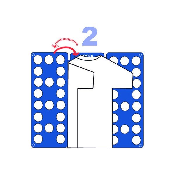 Șablon pentru împachetat tricouri Jocca, albastru-image-2