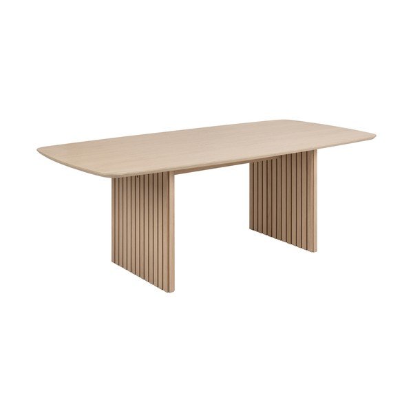 Masă de dining albă cu aspect de lemn de stejar 105x220 cm Christo – Actona-image-2