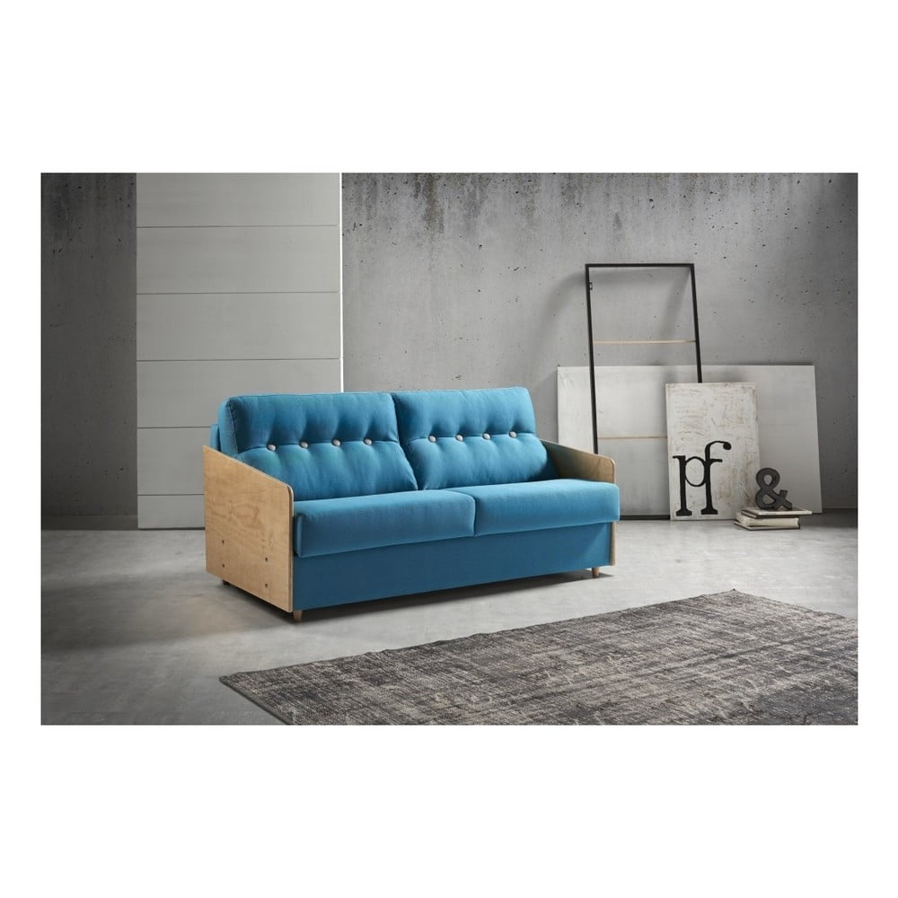 Canapea extensibilă Suinta  Como, lățime 148 cm, albastru