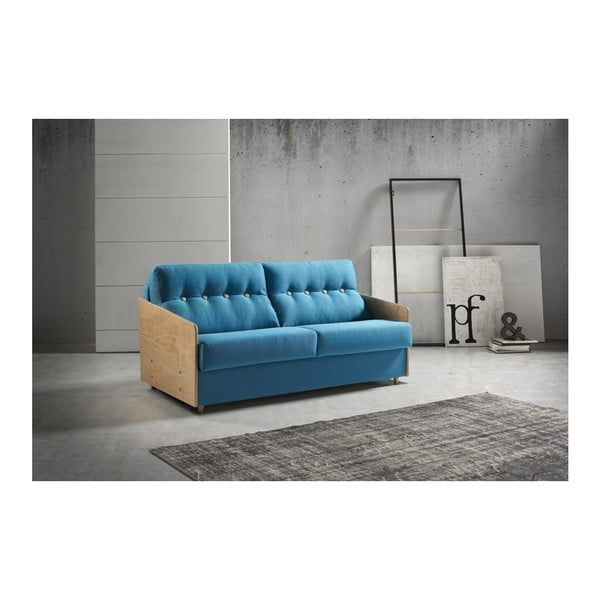 Canapea extensibilă Suinta  Como, lățime 148 cm, albastru