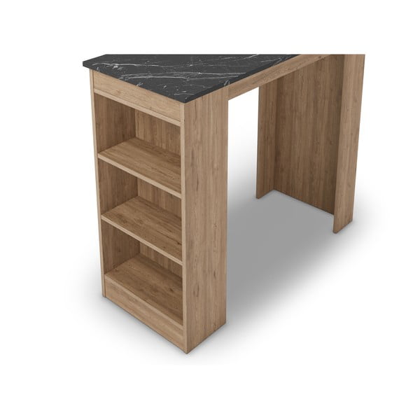 Masă de bar cu blat cu aspect de marmură 47x120 cm Peru – Marckeric-image-3