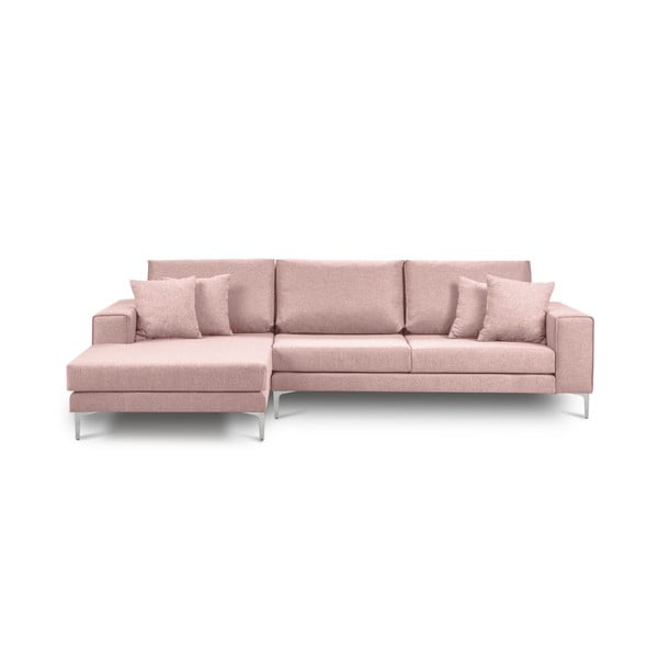 Canapea pe colț Cosmopolitan Design Cartegena, pe partea stângă, roz