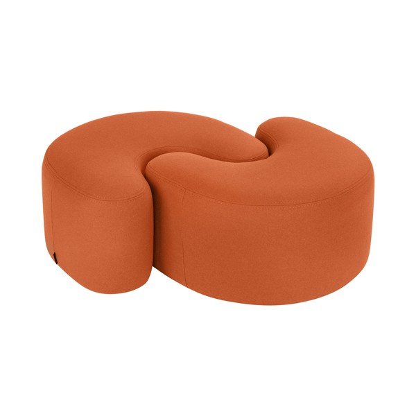 Puf teracotă cu tapițerie din lână Ü – noo.ma-image-3