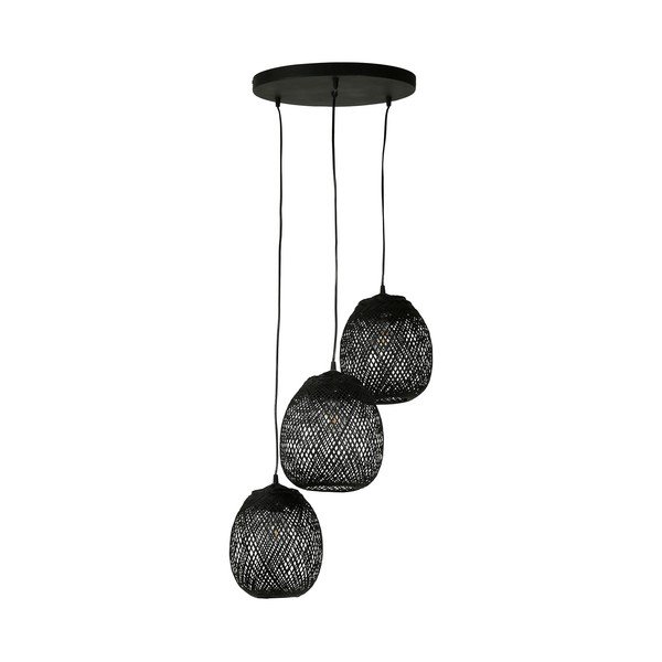 Lustră neagră 40x40 cm Elme – Côté Table