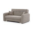 Canapea bej extensibilă/cu spațiu de depozitare cu tapițerie din chenille 155 cm Laine – ELTAP