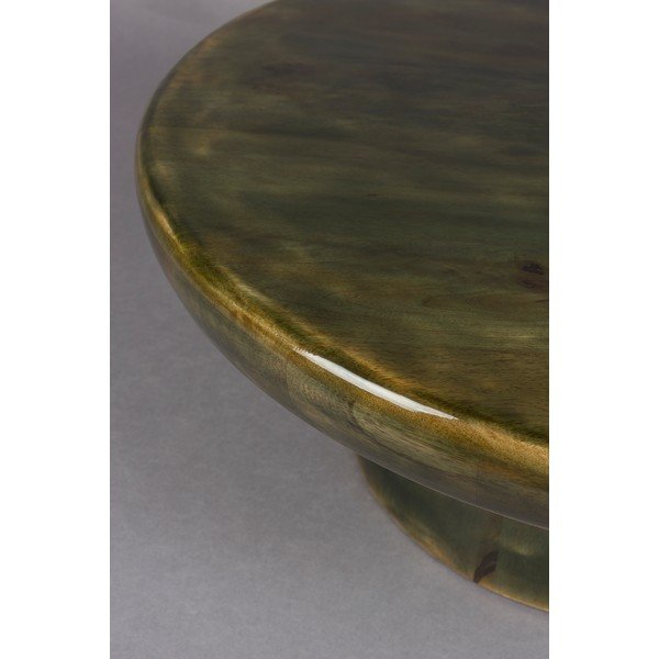 Măsuță de cafea verde rotundă din lemn de mango ø 60 cm Mush – Dutchbone-image-3