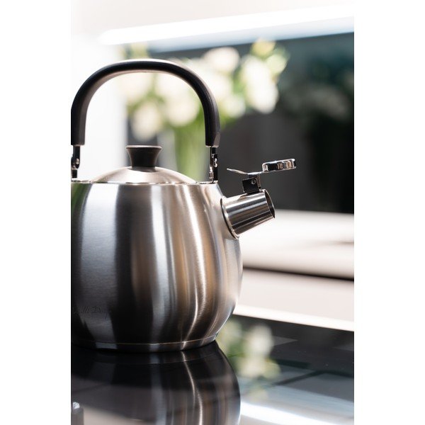 Ceainic din oțel inoxidabil argintiu cu piston Vialli Design Bolla, 2,5 l-image-4