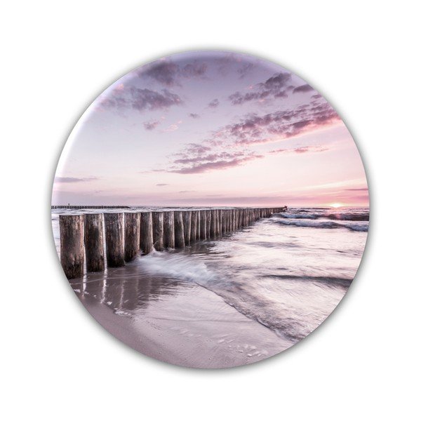 Decorațiune perete Styler Glasspik Ringart Sunset, ø 70 cm