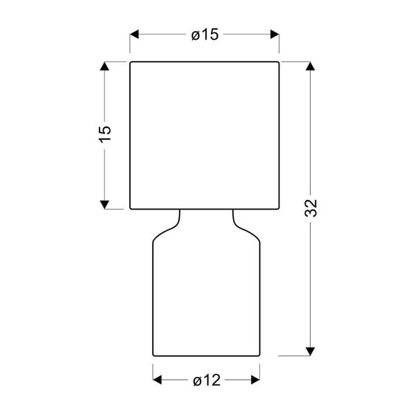 Veioză bej cu abajur textil (înălțime 32 cm) Iner – Candellux Lighting-image-3